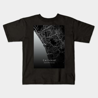 Calrsbad California City Map dark Kids T-Shirt